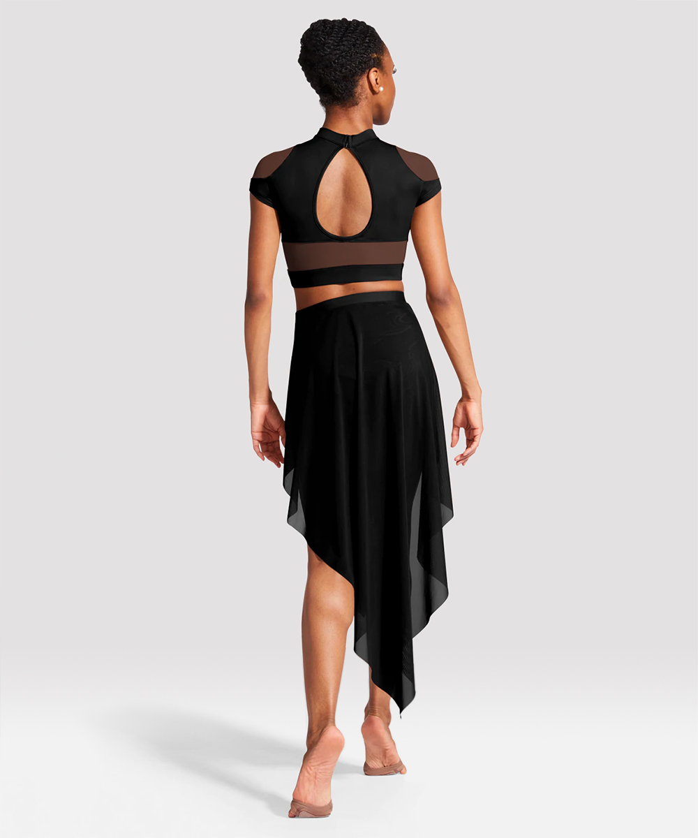 Assymetrisk kjol Black XS/S