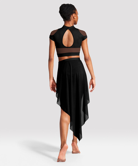 Assymetrisk kjol Black XS/S