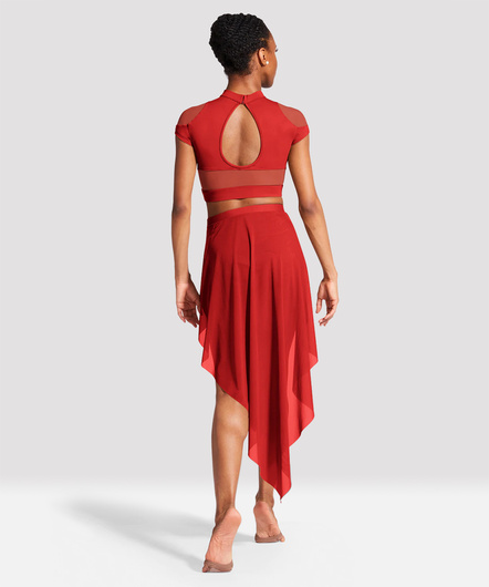 Kort draperad kjol Red XS/S