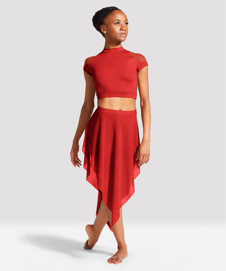 Kort draperad kjol Red XS/S